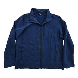 32 Degrees Heat Men's XL Navy Blue Full-Zip Jacket Windbreaker EUC Collared LN